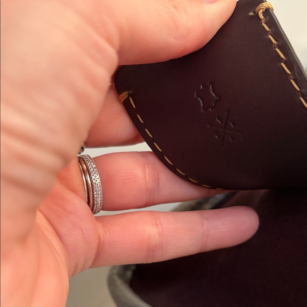 Coach Rogue 30 Heather Gray Pebbled Leather with Burgundy Suede - Picture 4 of 16